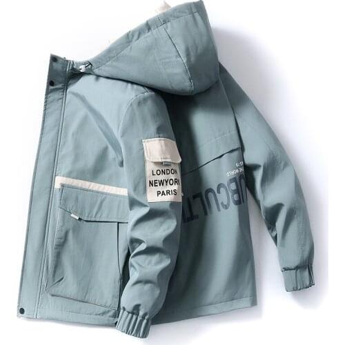 DYB&ZACQ Spring Work Mens Jacket New Trend Casual Wear Street Autumn Thin Coat Short Jackets Style for Men Clothes M-3XL Size