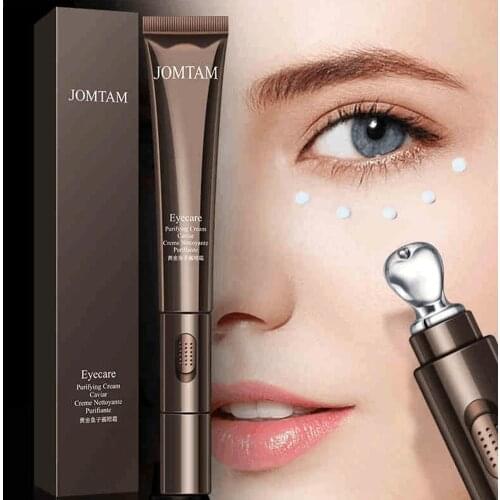 24k Gold Caviar Electric Eye Cream Roller Massager Circle Eye Serum Lines Eye Anti Puffiness Dark Fine Wrinkles Remove Anti E0R5