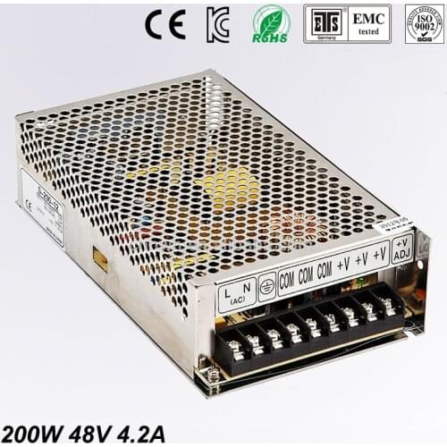 New Universal 200W 4.2A 48V DC Regulated Switching Power Supply Transformers 110V 220V AC To DC48V SMPS For LED Light Strip CNC