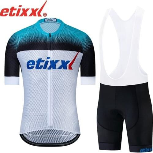 Pro Team etixxl Cycling Set Bike Jersey Sets Cycling Suit Bicycle Clothing Maillot Ropa Ciclismo MTB Kit Sportswear