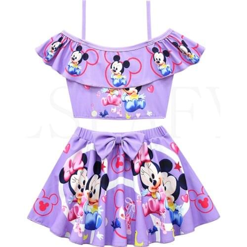 Disney Toddler Baby Girls Kids Minnie Mouse Bikini Set Summer Beach Swimwear Swimsuit Bathing Suit Bikini Mickey Mouse Clothes