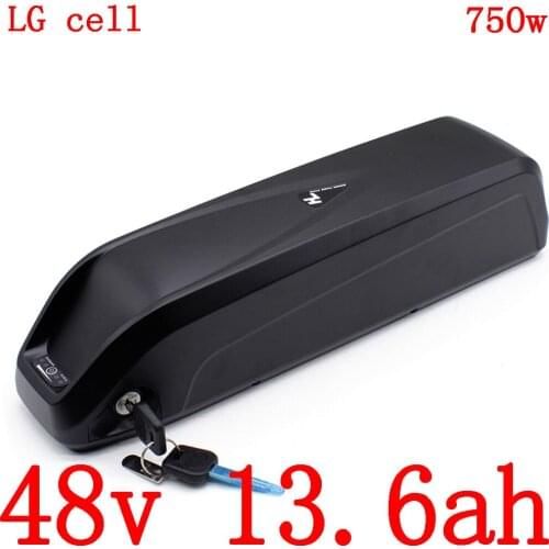 48V battery pack 48V 13AH 13.6AH 14AH electric bicycle battery 48V Lithium ion battery use LG cell for 48V500W 750W ebike motor