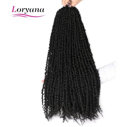 Loryana Pre-twisted Passion Twist Braids Long Black Brown Ombre Braiding Hair Extensions Crochet Synthetic Braid For Woman