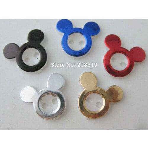 NBNLNS Baking painting plastic micky buttons 120 pieces DIY craft supplies 2-hole sewing button