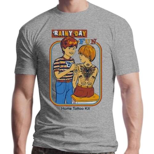 New Rainy Day Fun T - Shirt Tattoo T Shirt Tattoo Dark Humour Nostalgia Vintage 80s 70s Activities Retro Tattoo Artist Artist