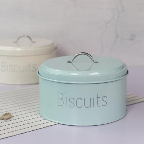 Biscuits Metal Storage Box Nordic Style Sealed Jar Cookies Bread Pastry Sunflower Seeds Nut Candy Snack Multi-function Household