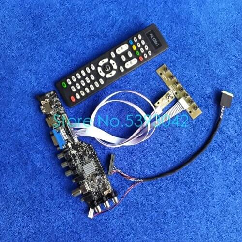 Fit LP140WH2 (TL)(P1)/(TL)(M1)/(TL)(M2)/(TL)(N1)/(TL)(N2) VGA USB 40Pin LVDS screen 1366*768 DVB-C 3663 controller card kit