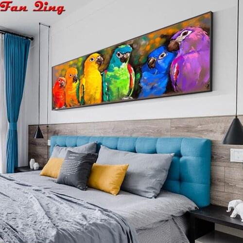 Full Square Diamond Painting Birds Large size Diamond Embroidery Parrot,5D DIY Cross Stitch Diamond Mosaic Home Decoration