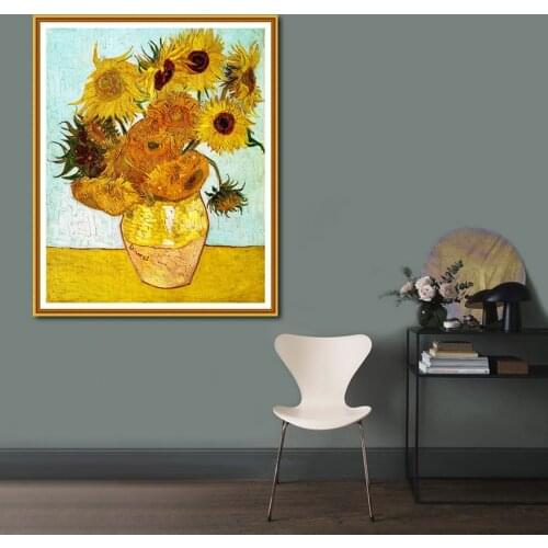 Sunflower Canvas Poster Hd Print Beautiful Chic Wall Art Picture Still Life Painting Nordic Style Living Room Home Decoration