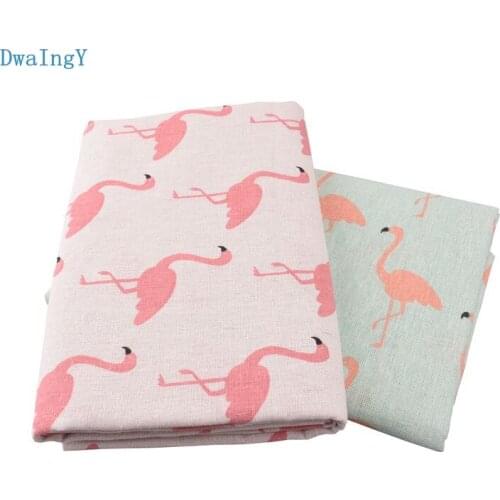 DwaIngY bird series Printed Cotton Linen Fabric For Sewing DIY Quiltin Sofa ,Table Cloth Furniture Cover Tissue Cushion Material