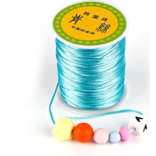 TYRY.HU 80 meter Silicone Beads Craft Making Teether Chain Accessories 1.5mm Satin Silk Nylon Cord For DIY Teething Necklace