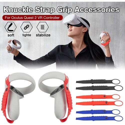 Silicone Cover Knuckle Strap For Oculus Quest 2 VR Touch Controller Protective Case Handle Grip For Quest 2 Accessories