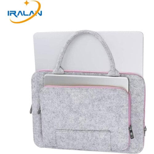 Laptop Handbag 17 15.6 15 13 11 inch For Macbook Air 13 Case 2020 Pro Laptop Bag Wool Felt Universal For Huawei Magicbook 16 New