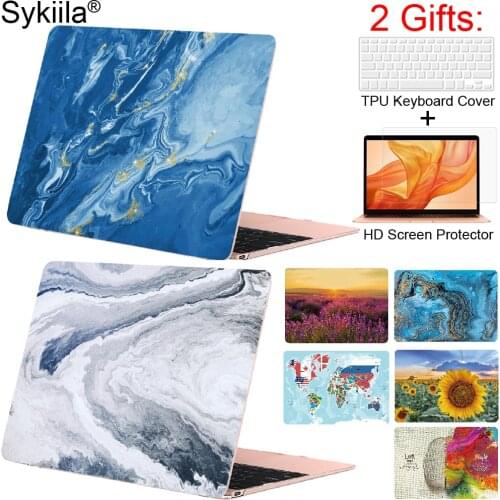 Case for Macbook Air 13 11 Pro 13 15 16 12 Retina inch Touch A2251 A2289 A2179 Art QuickSand Marble Flower Hard Cover Shell 2020