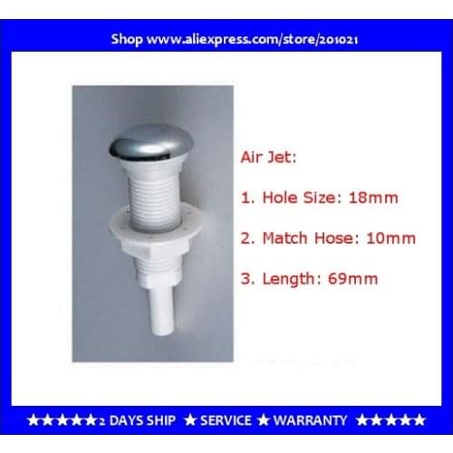 Bath air blower nozzle Bathtub spa Air bubble jet with Chrome plating