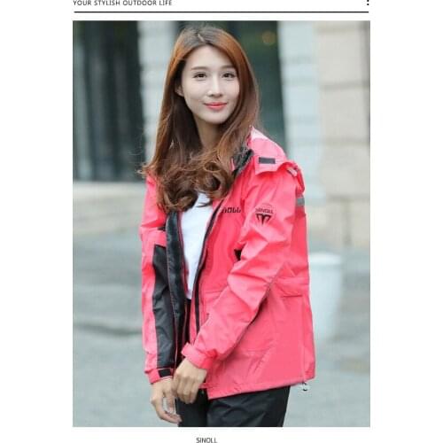 Waterproof Adult Raincoat Women Outdoors Motorcycle Lightweight Raincoat Jacket Plastic Hiking Regenponcho Rain Gear QEA60YY