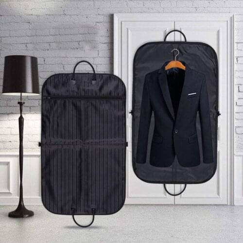 High-grade Boutique Thicken Oxford Stripe Dust Cover for Garment Mens Suit Storage Protection Case Foldable FC63
