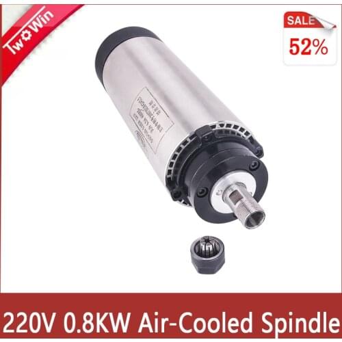 0.8kw Air cooled Spindle Motor 110V/220V Spindle 24000rpm 800W 65mm ER11 Air cooling CNC Spindle for CNC Router Machine
