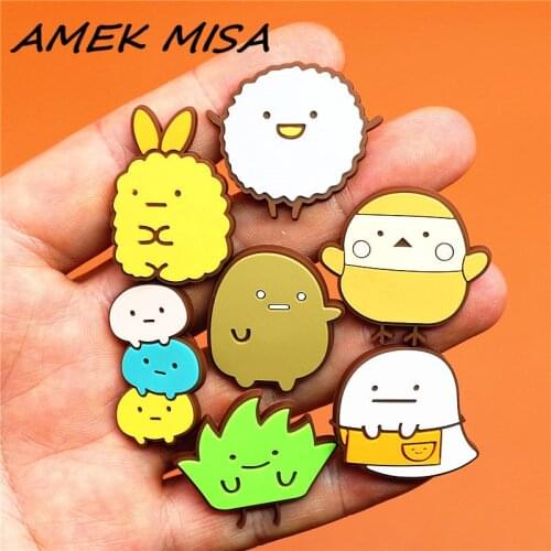 10pcs/Set PVC Japan Anime Shoe Charms Shoe Decorations Cartoon SAN-X Shoe Buckle Accessories fit Croc JIBZ Party Kids Gifts U114