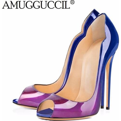 2020 New Plus Big Size 35-52 Black Red Apricot Blue Leopard Sexy High Heel Party Spring Summer Lady Shoes Women Pumps D1265