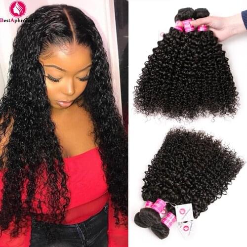 3 Bundles Kinky Curly Bundles Brazilian Hair Weave Bundles Colored Bundles Remy Human Hair Bundles 8-24 Inch