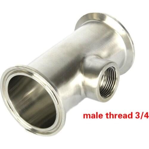 304 stainless steel three-way valve for home brew beer quick connect beer column 3/4 male thread