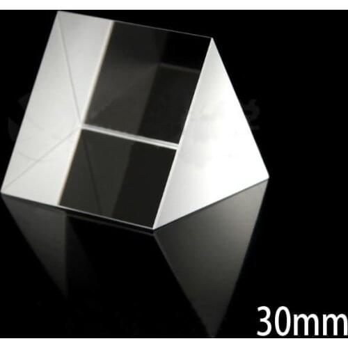 30x30x30mm Optical Glass Prisms Equilateral Triangle Right Angle K9 Prisms Lens