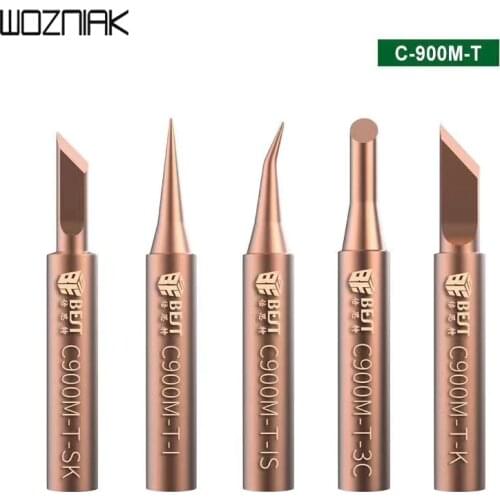 5pcs/Set BEST Original Welding Nozzle Oxygen-free copper Solder Iron Tip Lead-free Solder Non-stick tin Tip 900M-T-IS Tool Kit
