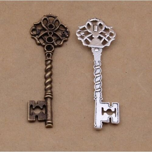 50pcs Vintage Hollow Keys Charm Fit Jewelry Making For Bracelets/Necklaces//Bags/Apparel Fashion DIY Jewelry Accessories