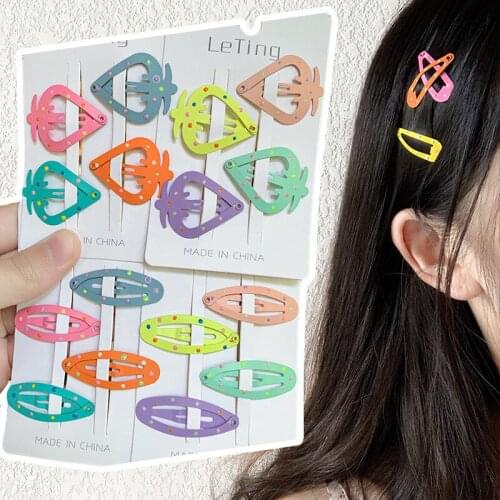 8pcs/lot New Dot Children BB Clip Cute Small Hairpins Girls Kids Hair Clips Pins Accessories Barrettes Headdress Hairclip