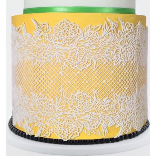 Large Size Silicone Lace Embossing Mat Mold Sugar Cookies Fondant Mould Cake DIY Baking tool