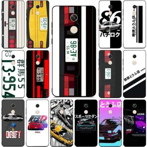 YNDFCNB Japan Anime Initial D Car taillight Soft Phone Case Cover for RedMi note 4 5 7 8 9 pro 8T 5A 4X case