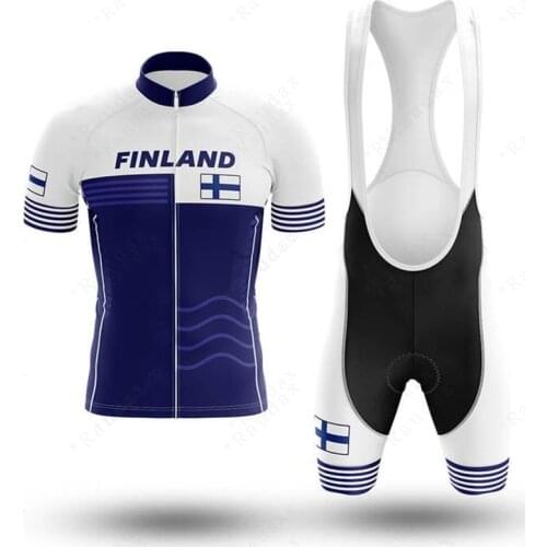 Denmark White Cycling Clothing Bike Jersey Breathable Man Bicycle Clothing Summer Cycling Jersey 19Dgel Bike Shorts Set 2021