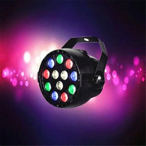 1pcs/lot disco lamp 12x1W led par dj light 30W DMX LED RGBW family party lights for entertainment stage club bar disco show