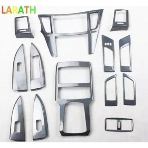 For Subaru Outback 2015 2016 2017 2018 Carbon Fiber Car Interior Front Rear Window Switch Air Vent Gear Shift Trim Cover 13pcs