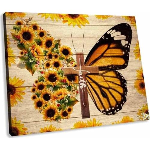 Home Decor Golden Flower Painting Wall Art Canvas Sunflower Picture Living Room Canvas Poster Print For Bedroom Art Print