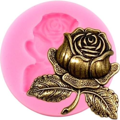 Rose Flower Silicone Molds Relief Cake Border Fondant Cake Decorating Tools Wedding Cupcake Topper Chocolate Candy Resin Moulds