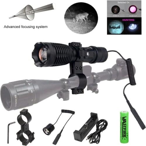 IR-710 7W Infrared Radiation IR Flashlight 850nm Night Vision Zoomable 1-Mode Adjustable Focus Hunting Lamp Weapon Light Lantern