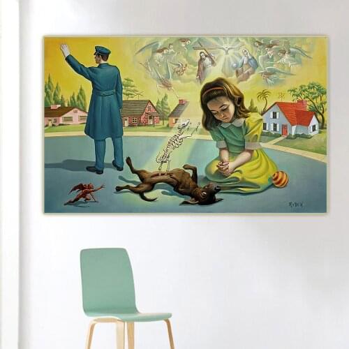 Citon Mark Ryden《Corkey Ascending To The Heavens》Surrealist Canvas Art Oil Painting Artwork Picture Wall Decor Home Decoration