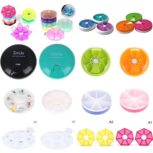 1/2pcs 7 Days Tablet Candy Pill Medical Box Portable Storage Tablet Holder Travel Organizer Pill Dispenser Container Pill Case