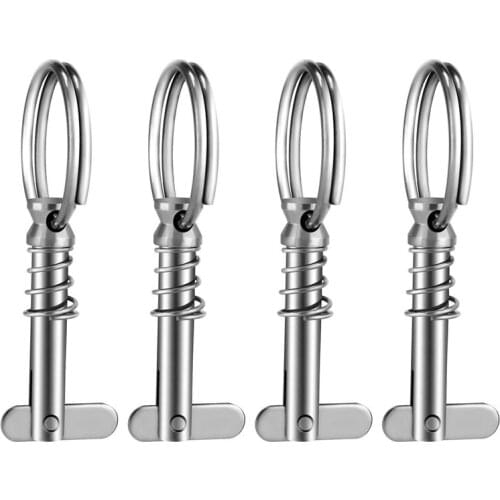 Best 4 Pack Quick Release Pin 1/4 Inch Diameter W/Drop Cam & Spring, Usable Length 1 Inch, Full 316 Stainless Steel, Bimini Top