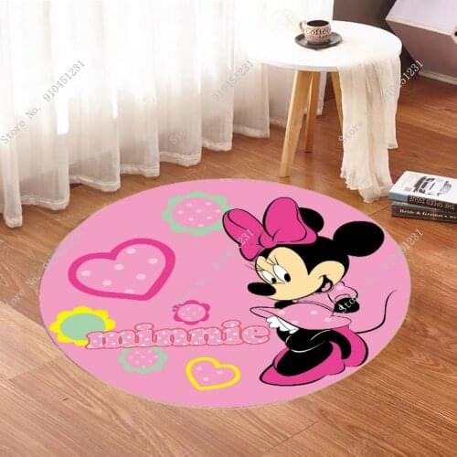 Cute Mickey Minnie Mouse Disney Donald Duck Rug Kids Game Baby Crawling Mat Living Room Carpet Indoor Welcome Soft Mat Gifts