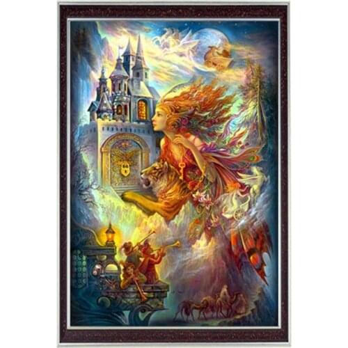 Fairy tale world key fairy tiger set Needlework,Cross stitch,Bricolage Embroidery kits Patterns Cross-Stitching,DIY Handmade