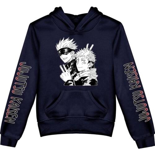 New Japanese Anime Jujutsu Kaisen Hoodie Boys&Girls Long Sleeve Hooded Sweatshirts Children Hoodies Kids Clothes