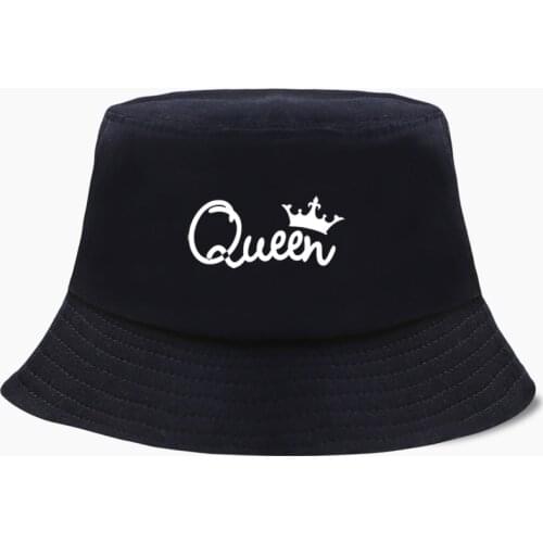 Queen Bob Bucket Hats Summer Mens Panama Women Fisherman Hat Cotton Korean Black Caps Hip Hop Beach Cool Chapeau Sun Prevent Cap