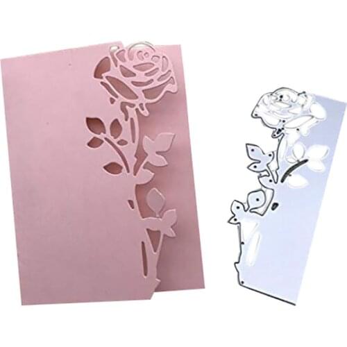 Rose Leaves border Metal Cutting Dies Stencils Die Cut for DIY Scrapbooking Album Paper Card Embossing Decor @A