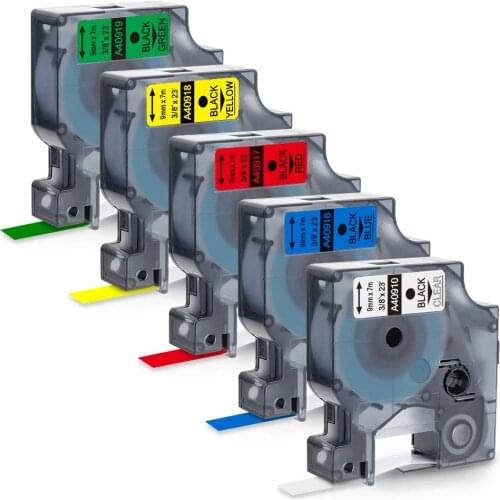 Compatible for Dymo Tape D1 12mm x 7m 45013 45016 45017 45018 45019 for Dymo LabelManager 160, 280, LabelPoint 200 Label Maker