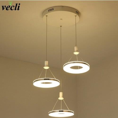 Modern Nordic Pendant Light 36w circular LED Hanging Lamp for Dining Room Hotel Bedroom Kitchen Lighting Fixtures