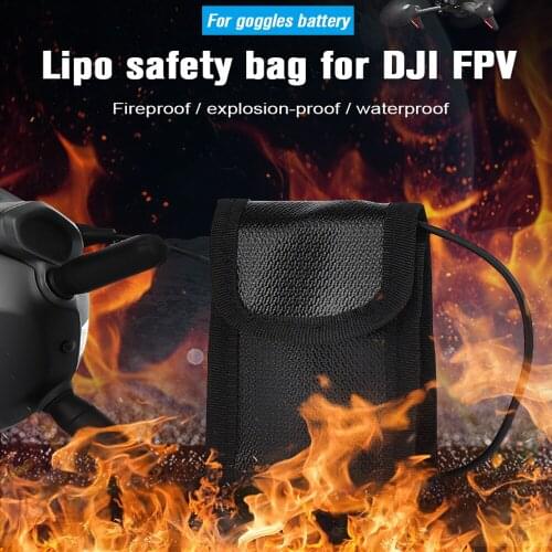 Lipo Battery Safety Bag Explosion-proof Fireproof Bags for DJI FPV Goggles V2 Battery Safe Storage Bag Waterproof Heat-resistant