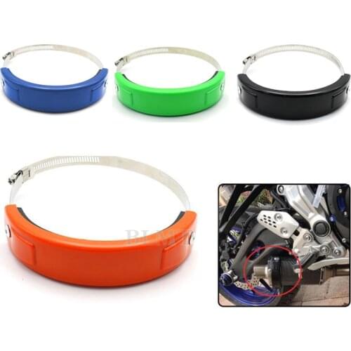 100mm-140mm Universal Motorcycle Exhaust Protector Oval Can Cover Round Exhaust Guard Cover